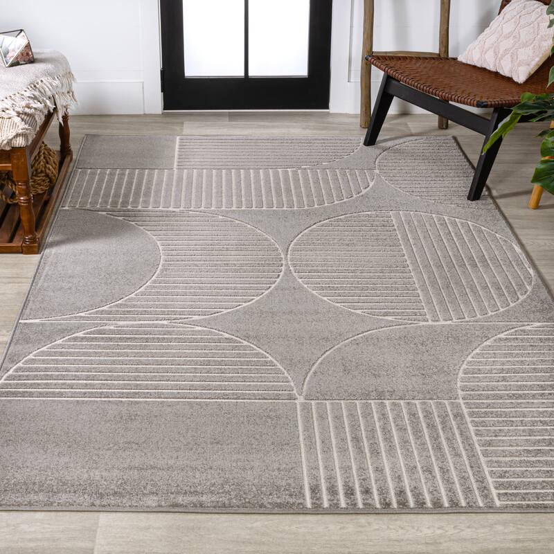 JONATHAN Y Dila Geometric Arch Scandi Striped Ivory/Cream Area Rug