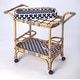 preview thumbnail 21 of 33, Butler Selena Blue & White Rattan Bar Cart