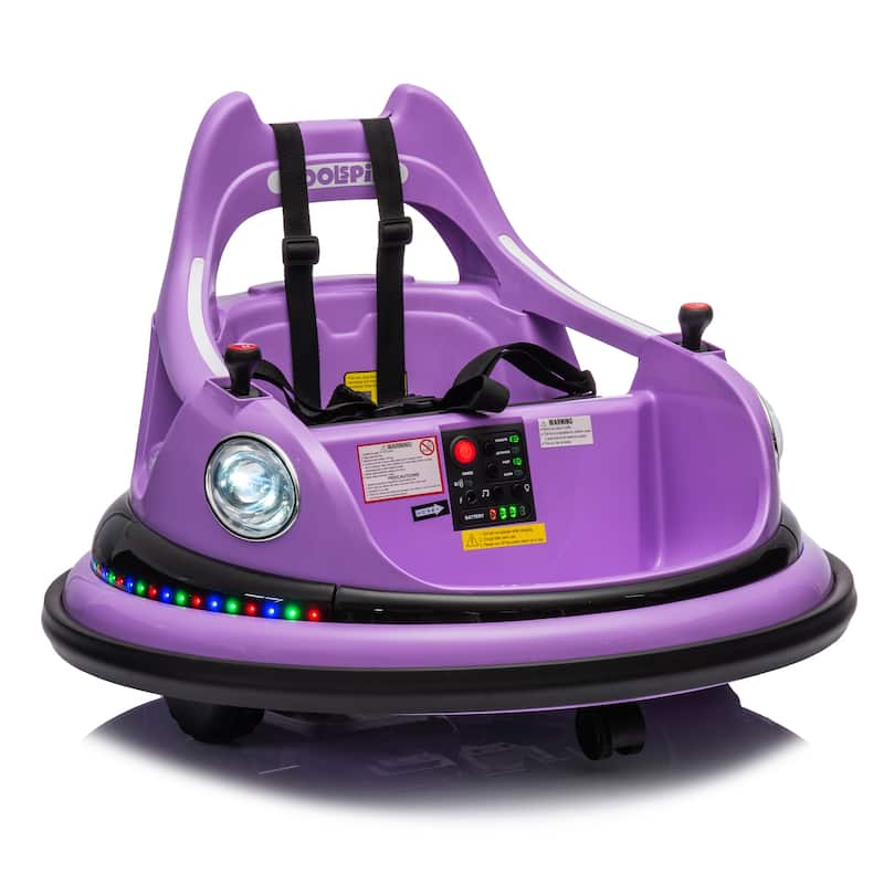 Ride On Bumper Car 360 Rotation Children's Ride On Car Electric Car - Purple