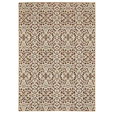 Style Haven Ingram Two-Tone Oriental Rust/ Beige Area Rug