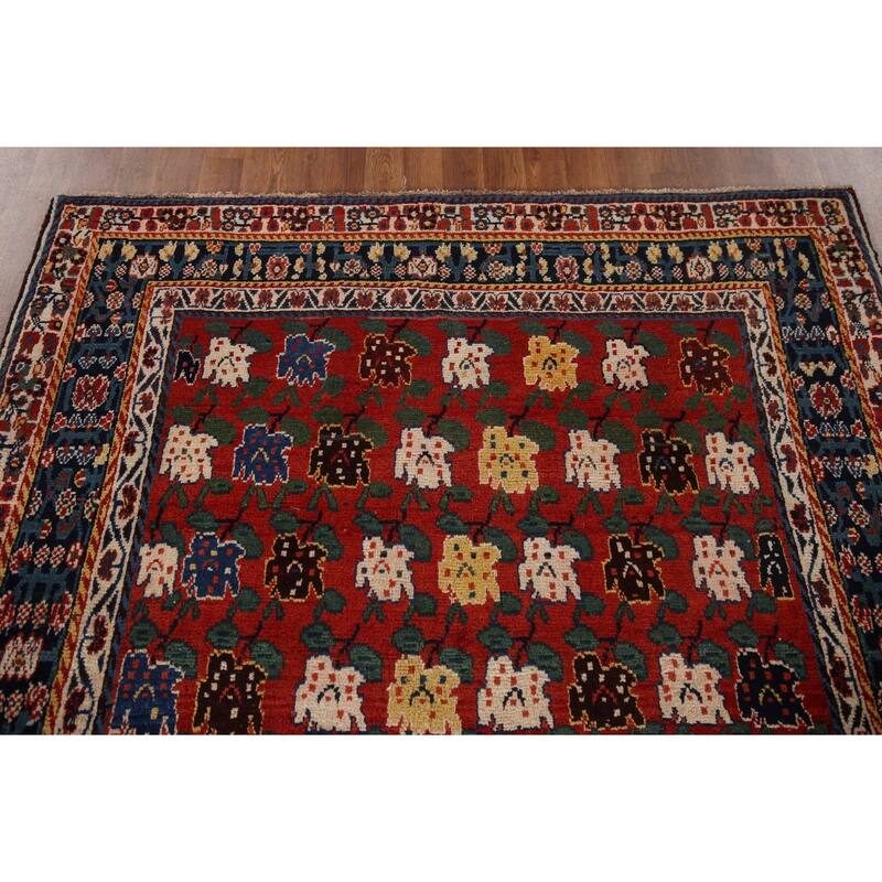 Vegetable Dye Kashkoli Persian Vintage Area Rug Handmade Wool Carpet - 5'1"x 8'4"
