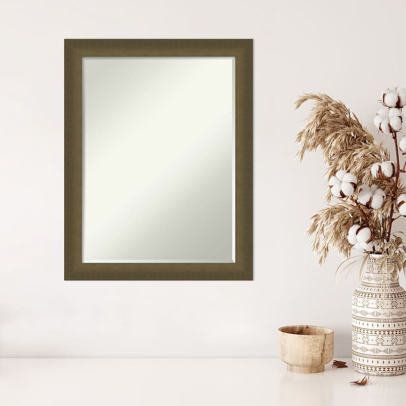 Blaine Narrow Half-Inch-Bevel Framed Wall Mirror - Glass Size 18x24