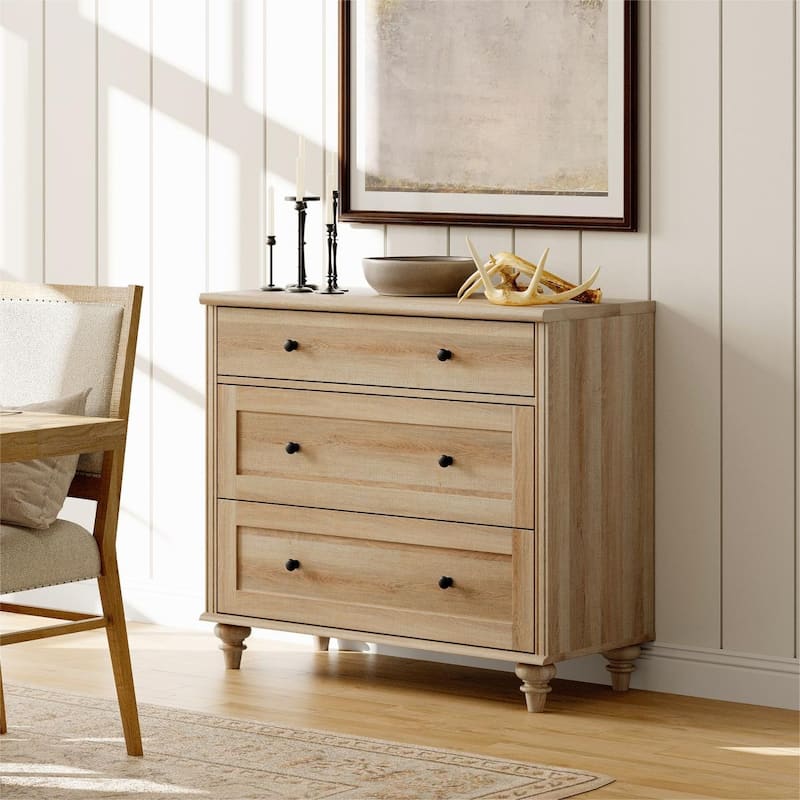 Dresser for Bedroom with 3 Drawer, Accent Kids Dresser Storage Cabinet