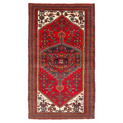ECARPETGALLERY Hand-knotted Anadol Red Wool Rug - 3'11 x 7'0