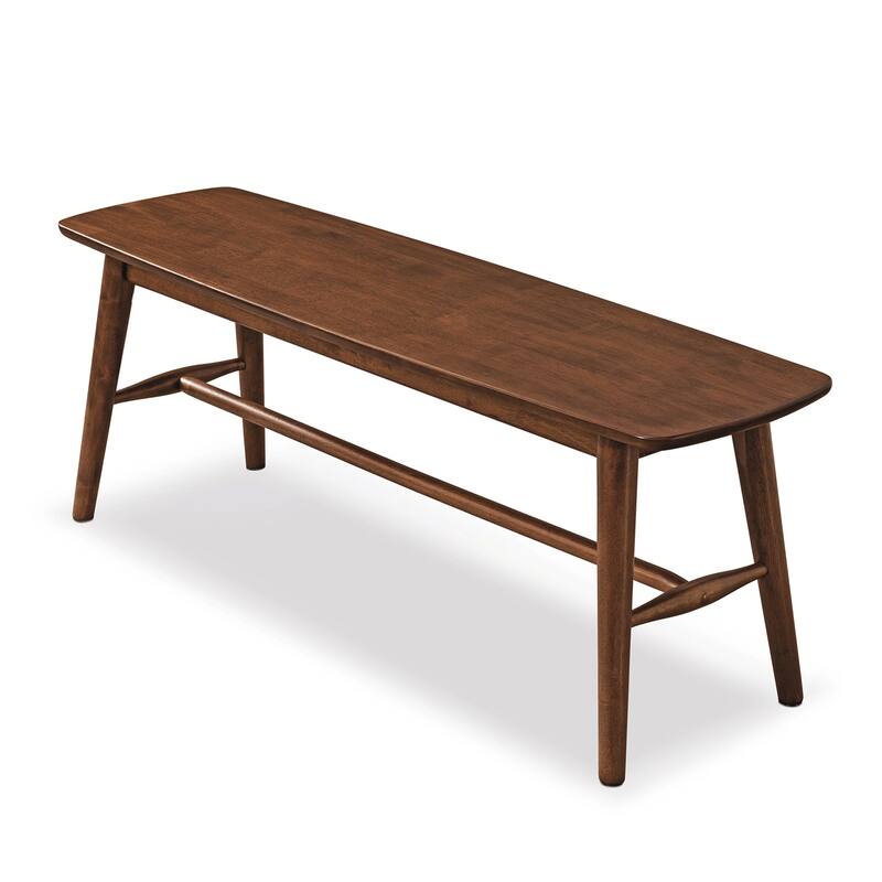 MacLuu Scandinavian Solid Wood Bench with Cusion