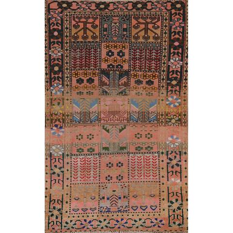 Geometric Bakhtiari Persian Rug Handmade Traditional Wool Carpet - 3'11" x 6'2"