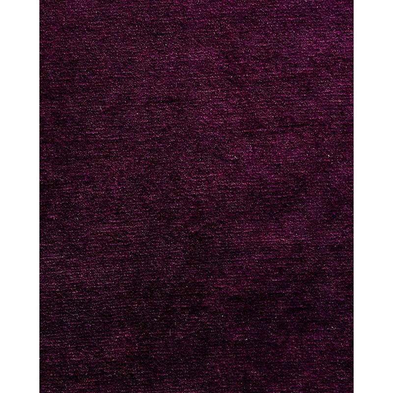 Overton Hand Knotted Wool Vintage Inspired Modern Contemporary Overdyed Purple Runner Rug - 3' 2" x 22' 6"