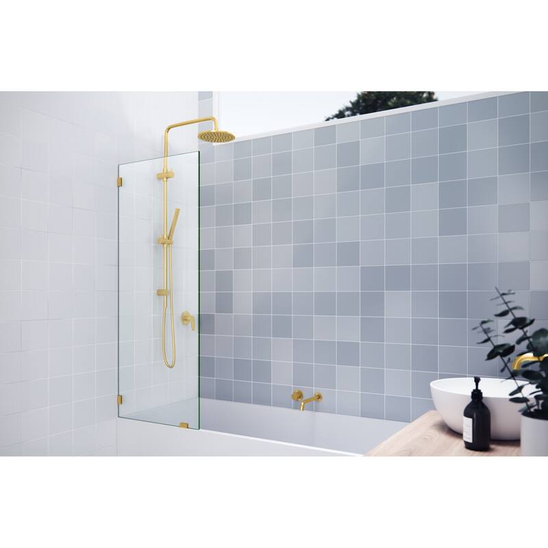 Glass Warehouse GW-BF-24 Vela 58-1/4" High x 24" Wide Shower Screen