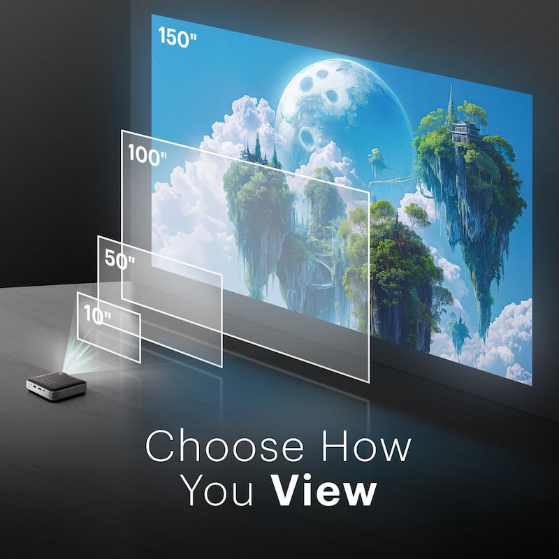 Kodak Luma 500 Full HD Smart Pico Projector with Google TV, Black