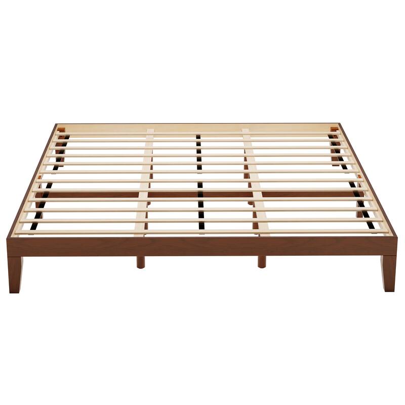 12" Wood Platform Bed Frame - California King, No Box Spring, Easy Assembly​