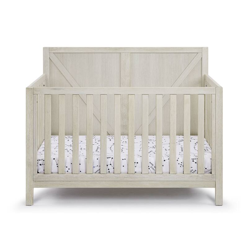 Wood 4-in-1 Convertible Crib - Grey