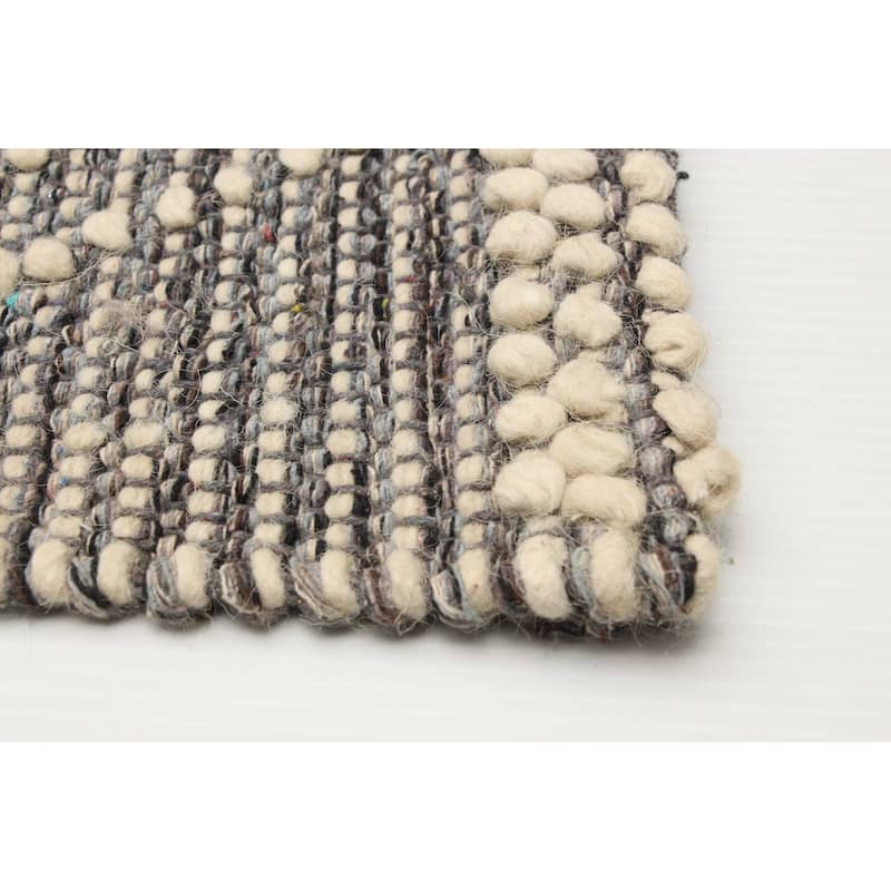 ECARPETGALLERY Braid weave Sienna Tan Wool Rug - 5'0 x 7'10