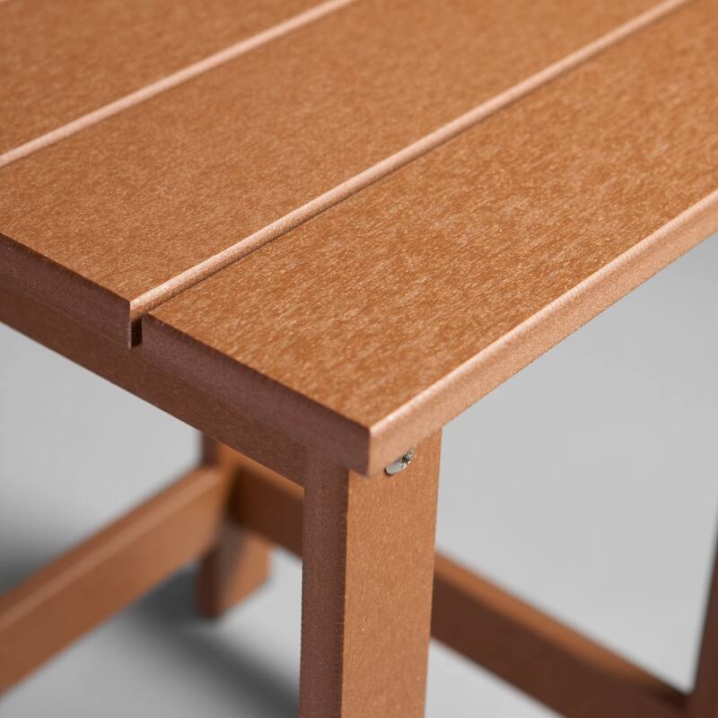 Mason Poly Resin Eco-Friendly All-Weather Square Patio Side Table