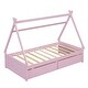 preview thumbnail 8 of 22, Twin Size House Platform Bed with Two Drawers