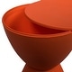 preview thumbnail 26 of 143, Boyd Round Side Table with Ribbed Design Base - Accent Hourglass End Table with Removable Lid for Living Room & Bedroom