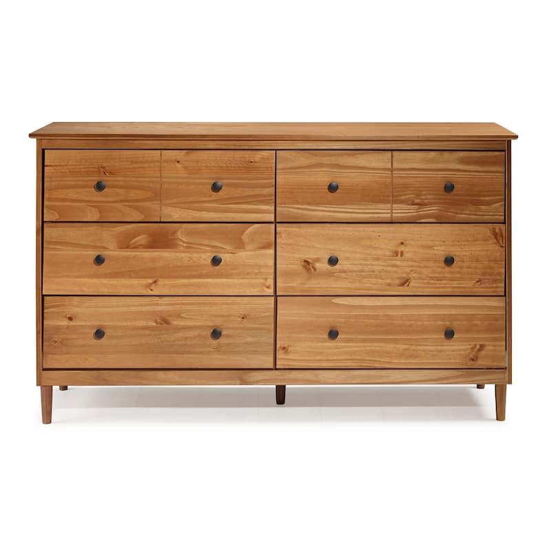 Middlebrook Bullrushes 6-Drawer Solid Wood Dresser - Tan