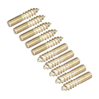 Hanger Bolts 12pcs Double Ended Thread Dowel Screws for Wood Furniture ...