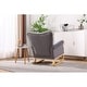 preview thumbnail 13 of 15, Rocking Chair for Nursery, Upholstered High-Back Accent Arm Chair, Comfortable Rocker Fabric Padded Seat