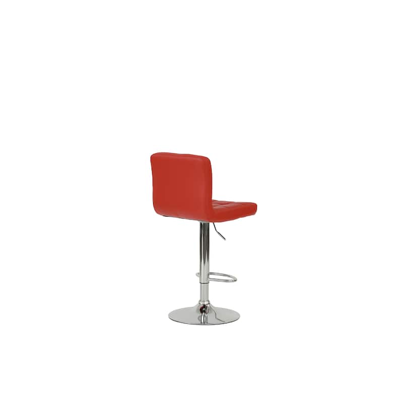 BAR STOOL in Red, Chrome