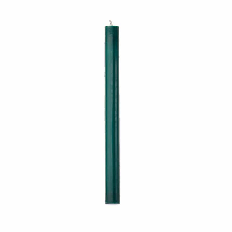 Color Studio 10" Straight Taper Unscented Smokeless Paraffin Wax Candle Dark Green Burn Time 10 hrs. Sold in Units of 1
