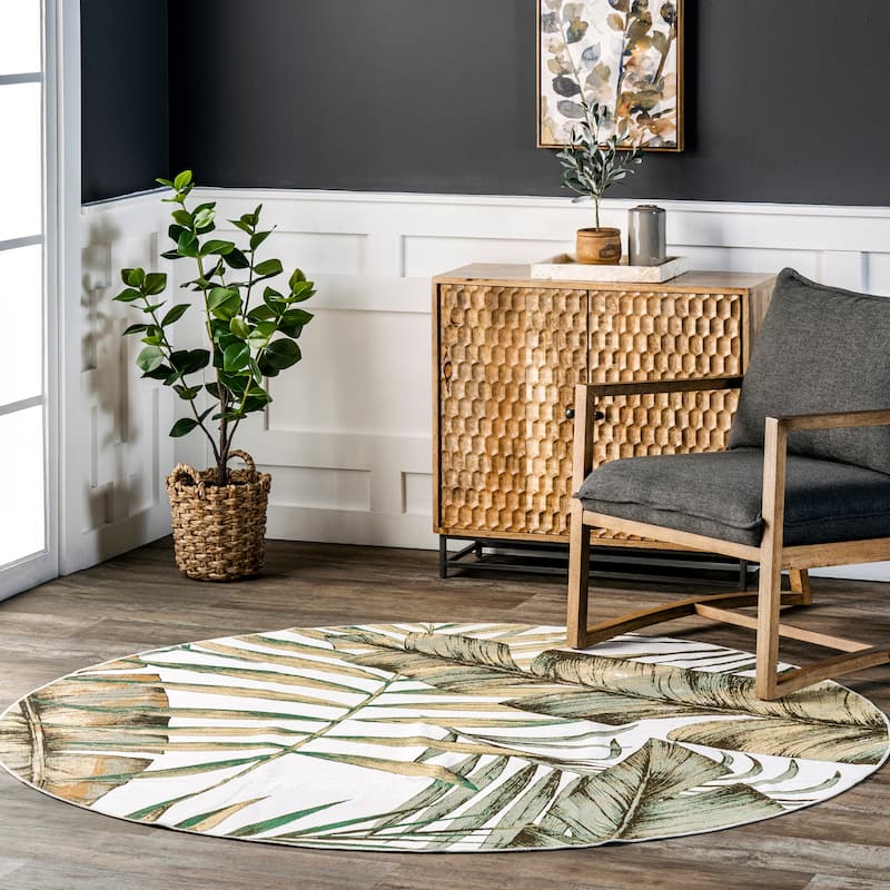Nuloom Cyra Splashguard Graphic Machine Washable Area Rug