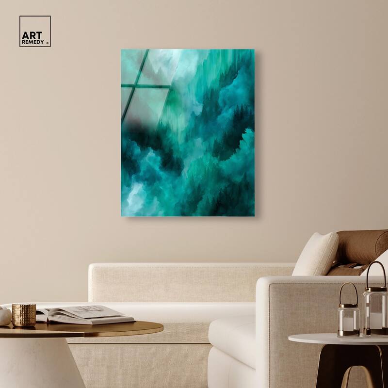 Textured Teal II Acrylic by Art Remedy, Ready to Hang