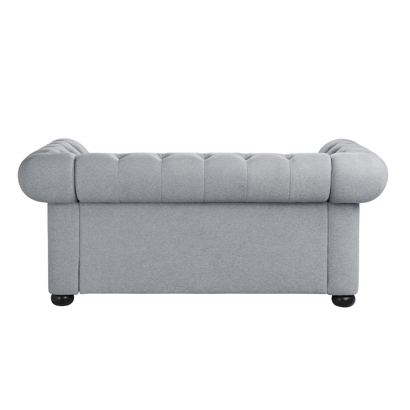 Corvus Aleksis Tufted Chesterfield Loveseat Sofa