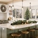 preview thumbnail 3 of 17, Elisie Mid-century Modern Pendant Light 1-Light Waterfall Glass Hammered Dome Kitchen Island Lighting Dining Room
