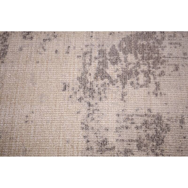 Abstract Contemporary Area Rug Hand-Knotted Oriental Wool Carpet - 5'4"x 7'7"