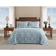 preview thumbnail 1 of 10, Tommy Bahama Turtle Cove Caribbean Blue Cotton Reversible Quilt Set