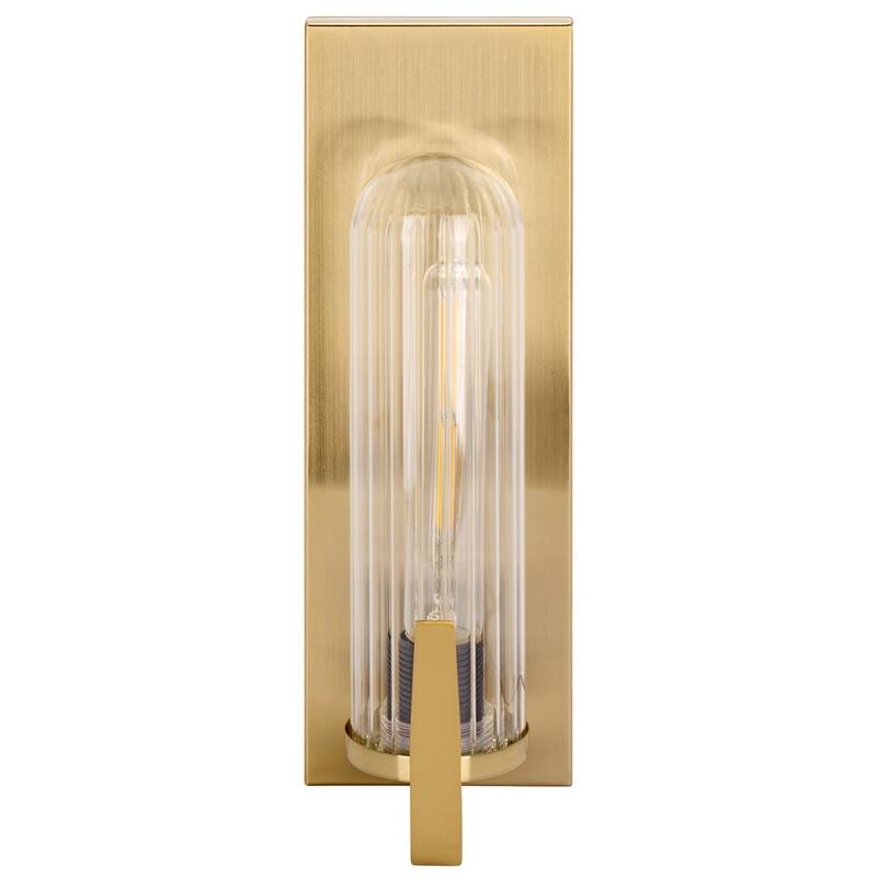 SAFAVIEH Couture Nicola, 5-inch, Metal/Glass Wall Sconce (Set of 2) - 4"W x 5"D x 13"H