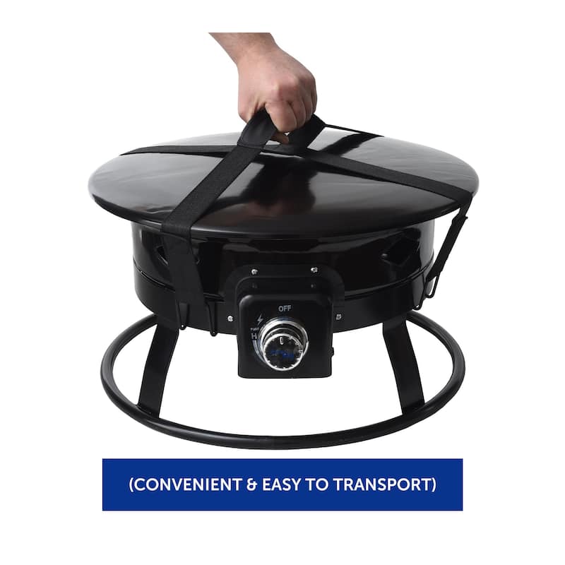 Flame King Smokeless Propane Fire Pit, 19-inch Portable Firebowl