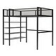 preview thumbnail 84 of 84, Heavy Duty Metal Loft Bed Frame for Dorm with 4-Tier Storage Shelves, Ladders & Safety Guard Rail, Storage Platform Bed