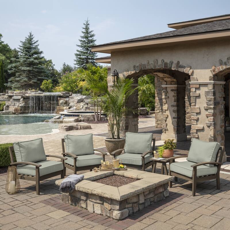 Arden Selections ProFoam Outdoor Plush Deep Seat Set