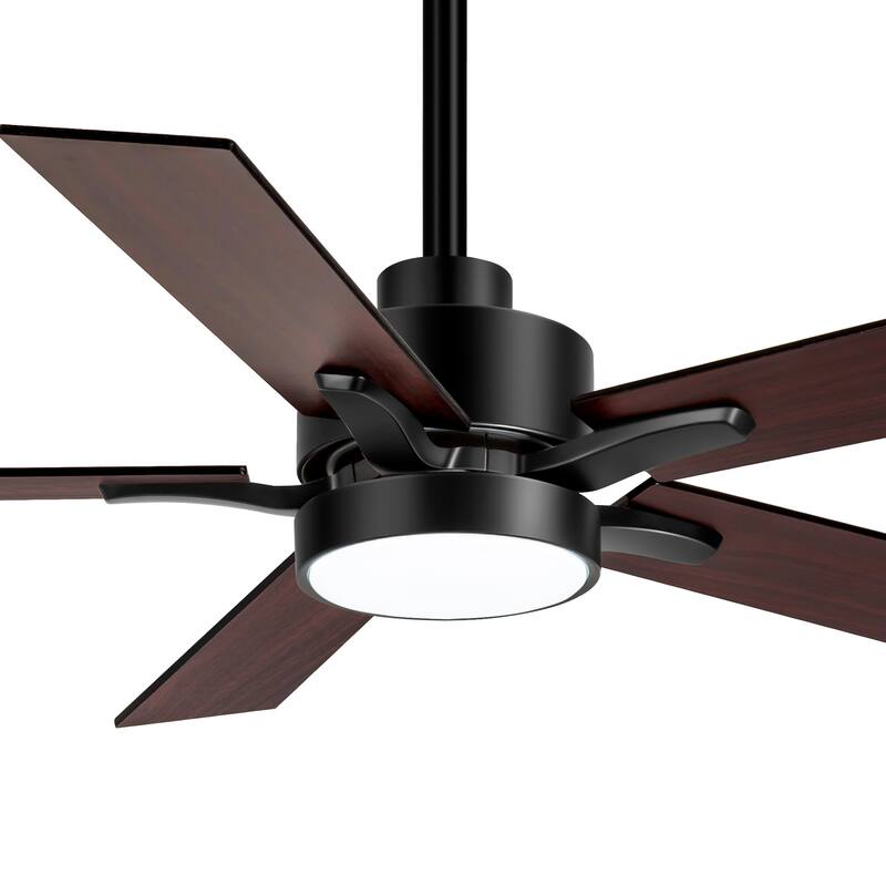36/42/52-Inch Reversible 3/5-Blade Integrated LED Ceiling Fan with Light Remote