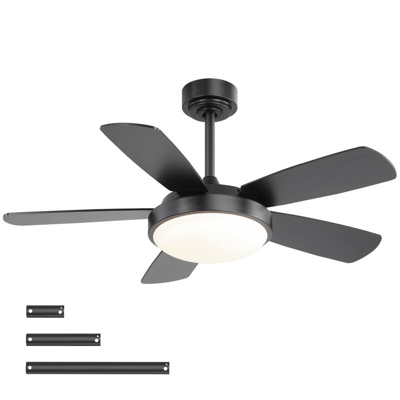 42 Inch Reversible Ceiling Fan / Dimmable Ceiling Fan Light Chandelier