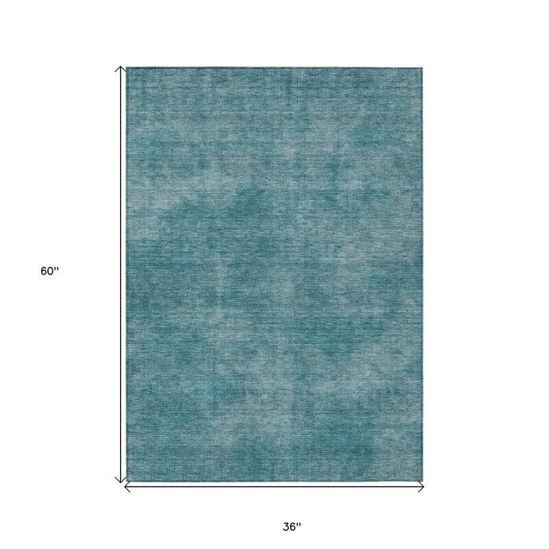 HomeRoots Solid Color Transitional Rectangle Outdoor Rug