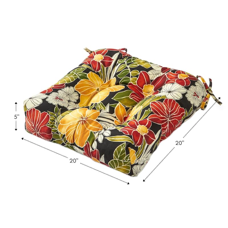 Aloha Floral Outdoor Chair Cushion by Greendale Home Fashions