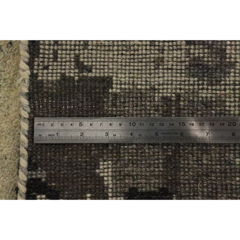 Hand Knotted Oriental 100% Wool Carpet Modern Abstract Beige & Ivories Gabbeh Area Rug - 7' 6'' X 5' 2''