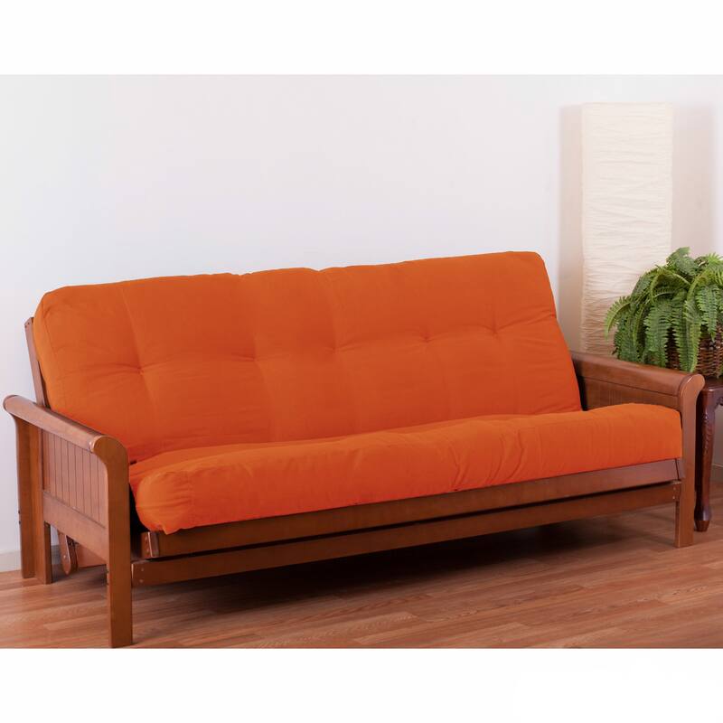 7-inch Thick Twill Futon Mattress (Twin, Full, or Queen) - Tangerine Dream - Queen