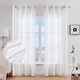 Deconovo Bedroom Crepe Solid Sheer Voile Curtain (2 Panels)
