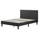preview thumbnail 2 of 10, Priage by ZINUS Dark Grey Upholstered Diamond Stitched Platform Bed