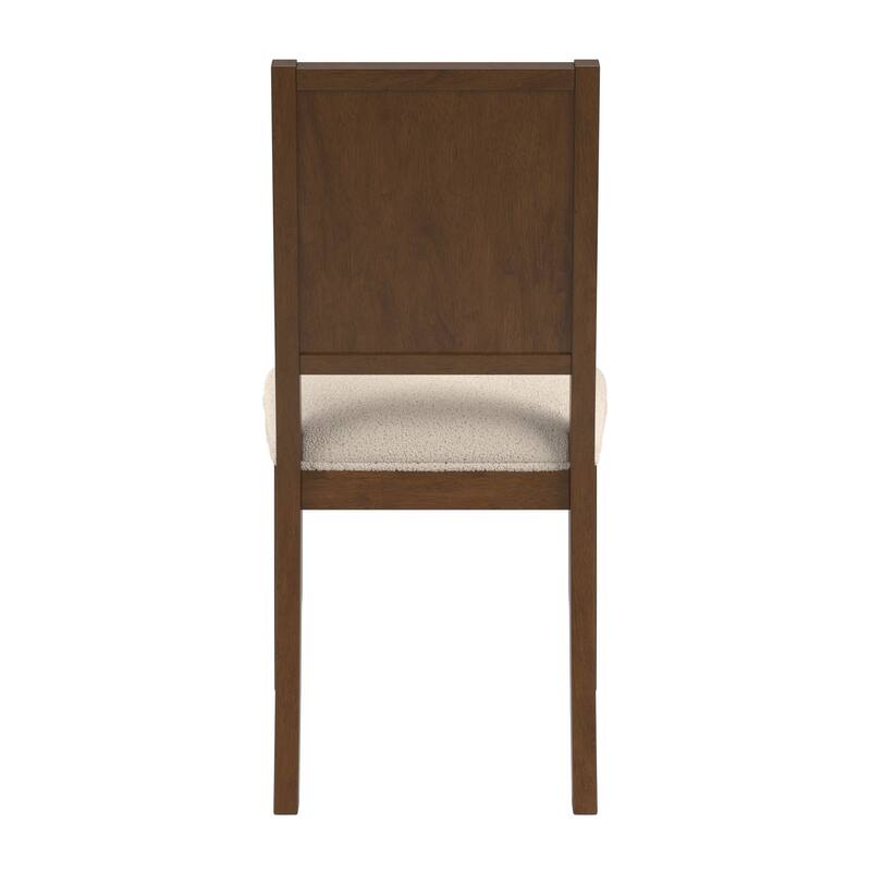 Harstad Wood Finish Cream Boucle Fabric Dining Chair (Set of 2) by iNSPIRE Q Modern