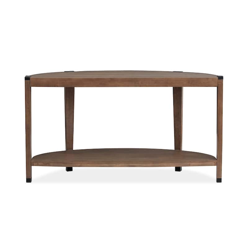Magnussen Home Kaysen Wallaby and Matte Black Sofa Table - 56''W x 18''D x 30''H