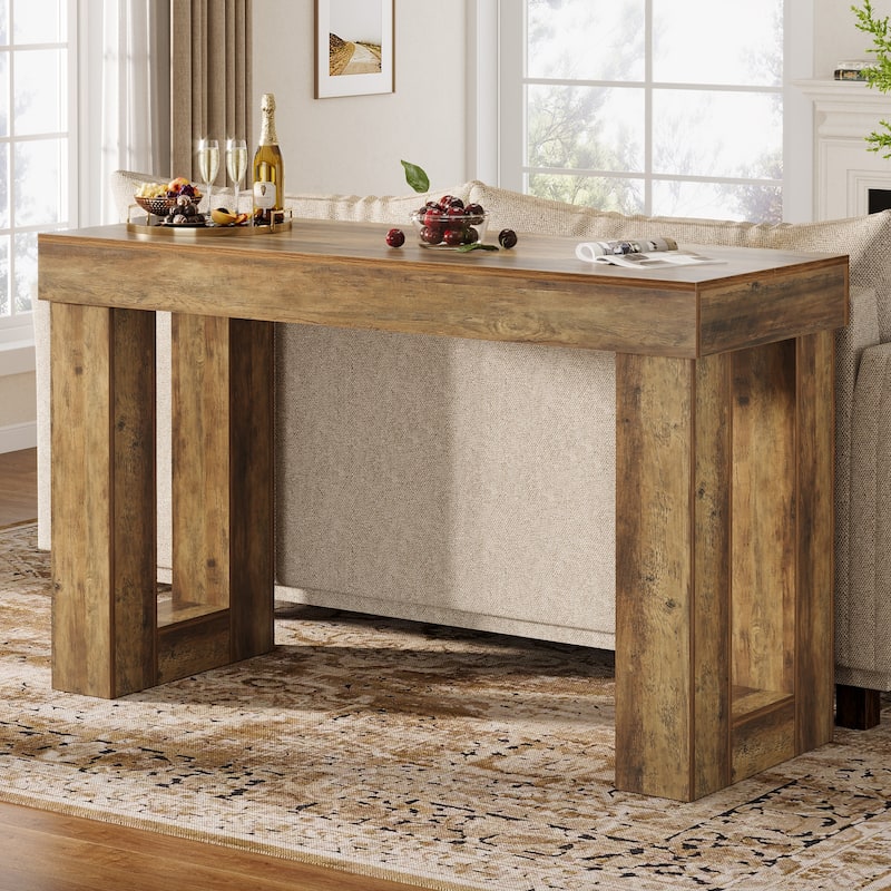 Rectangular High Top Bar Table for Kitchen, Home Bar, Living Room - N/A