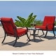 preview thumbnail 14 of 15, Solaura Metal Outdoor 3-piece Rocking Bistro Set