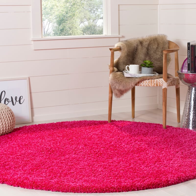 SAFAVIEH Laguna Shag Verdiana Solid Color 2-inch Thick Rug.