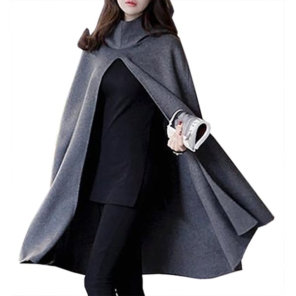 womens hooded cloak jacket