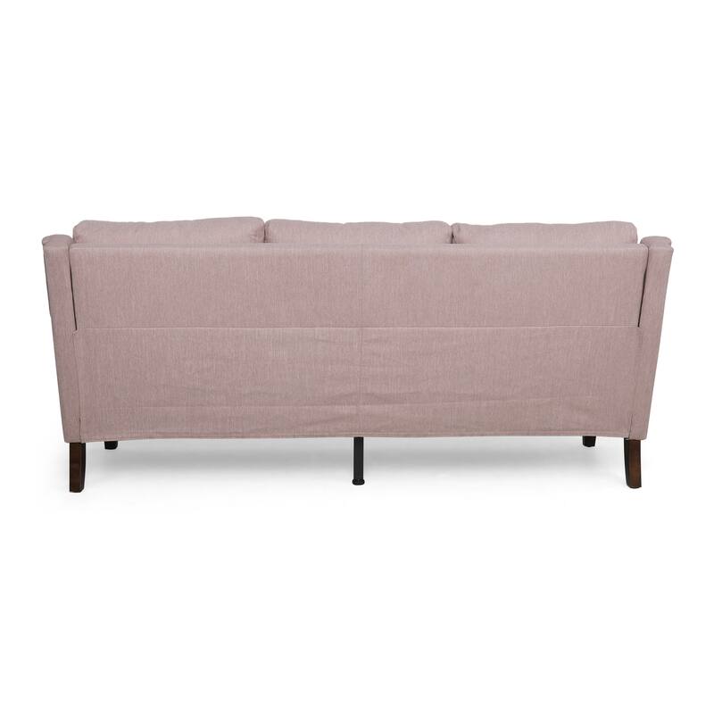 76.5 Inches Upholstered Couch, Compact Sofa Loveseat Couch with Wood Legs, Fabric Couches 2 Seats Love Seats for Living Room