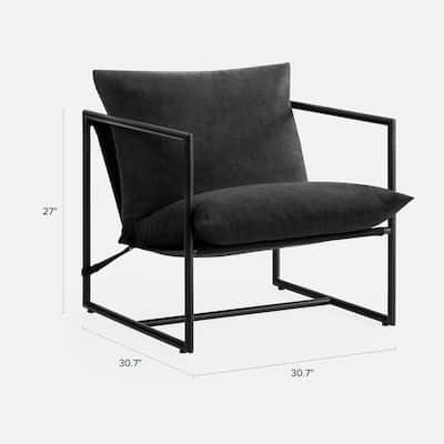 Priage by ZINUS Metal & Upholstered Sling Accent Chair